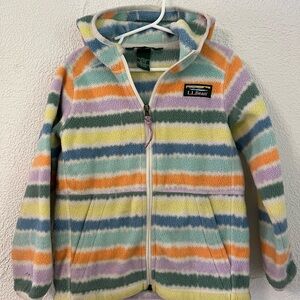 L.L. Bean Striped Fleece Jacket